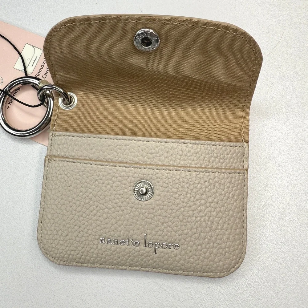 Nanette Lepore Card Case Hands Free Tan Bracelet Not Included Holds ID and Cards - Picture 5 of 6